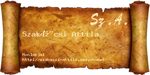 Szakácsi Attila névjegykártya